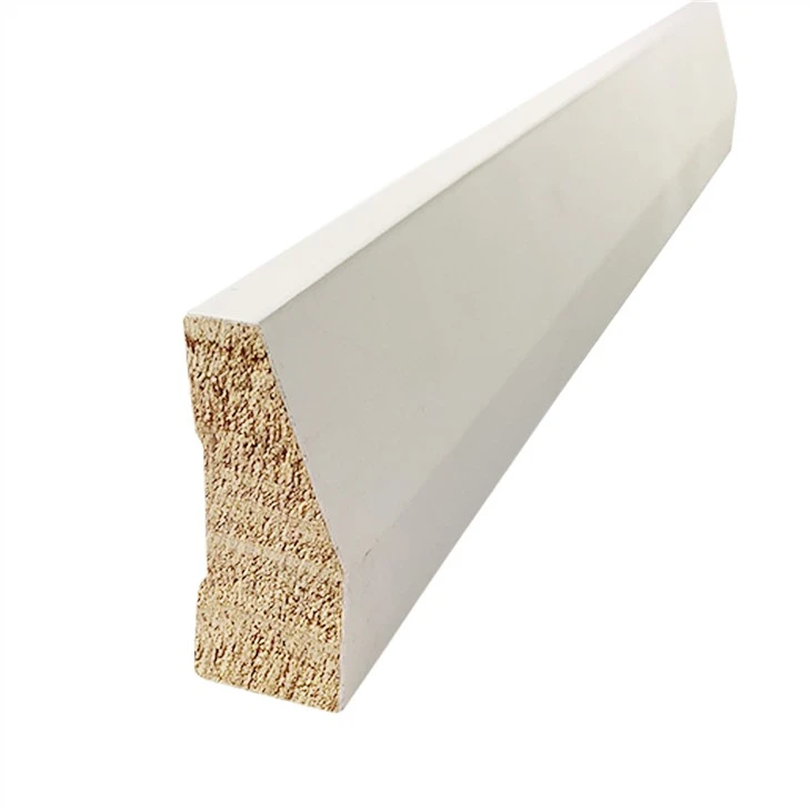 White Primed Finger Joint Moulding For Wood Skirting Board